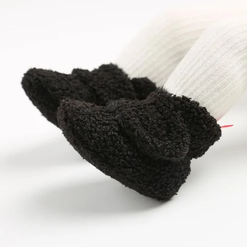 Vista 2 de Botines para bebés, recién nacidos, niños y niñas, pantuflas cálidas para cuna, calcetines para interiores, primeros caminantes