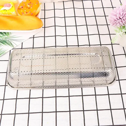 Vista 3 de Stainless Steel Kitchen Drain Basket Silver S Multi-purpose Fruit Vegetable Holder and Rice Sieve Over-sink Storage and Draining Basket for Home
