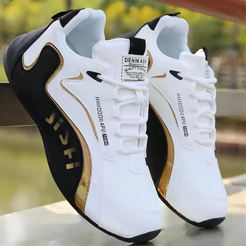 Vista 5 de GOXIANG Zapatos de correr para hombre, zapatos de baloncesto cómodos y a la moda, zapatos de golf, zapatos de tenis, zapatos para caminar