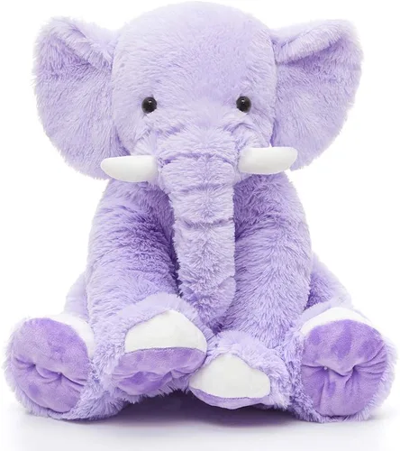 Vista 8 de MorisMos Animal de Peluche Elefante Grande, Compañero de Peluche Suave de Elefante de 19.6 Pulgadas, Regalos para Niñas y Niños, Azul