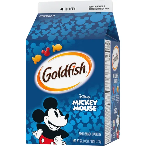 Vista 30 de Goldfish Galletas de queso cheddar, horneadas con grano entero, caja de 27.3 onzas