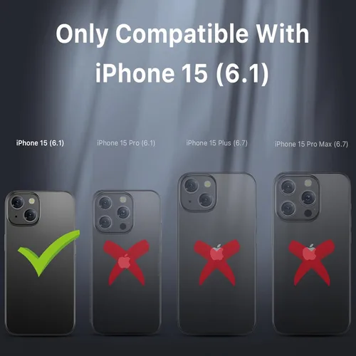 Vista 2 de MYBAT PRO Maverick Series - Funda para iPhone 15, protección militar resistente contra caídas, compatible con MagSafe (38 imanes), protector de Negro