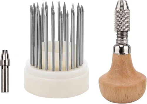 Vista 5 de Kit de herramientas de cuentas de joyería de 24 piezas con mango de madera Herramientas de cuentas de metal