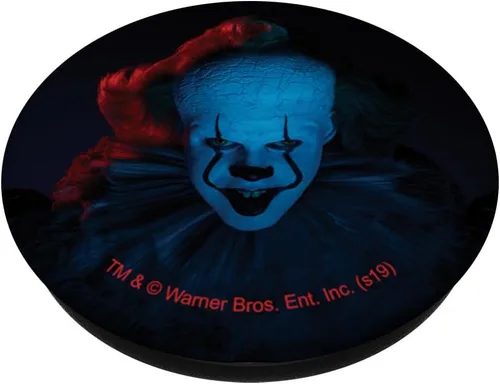 Vista 2 de IT: Capítulo 2 Azul Pennywise PopSockets agarre y soporte para teléfonos y tabletas, Negro