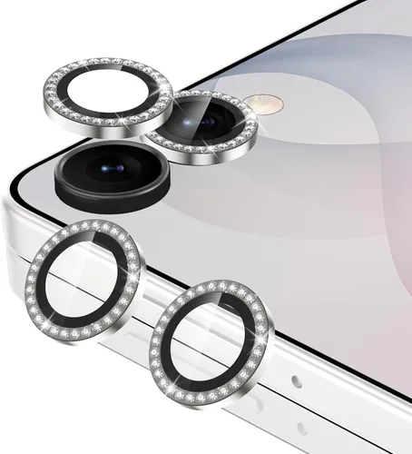 Vista 92 de Casetego Protector de lente de cámara para Galaxy Z Fold 8, [Diseño de purpurina mejorado], [Fuerte adherencia], lente de vidrio templado 9H negro