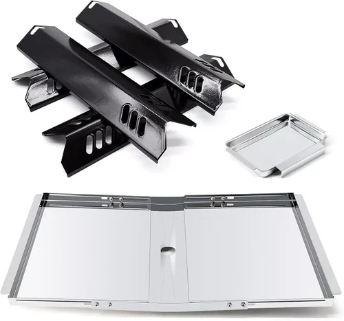 Vista 14 de Protectores térmicos de porcelana de 15 pulgadas para Dyna-Glo DGF510SBP, DGF493BNP, juego de 4 placas térmicas para parrilla de patio trasero