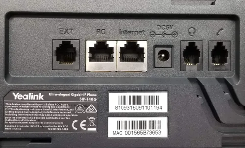 Vista 3 de Yealink SIP-T48G Gbit VoIP. Teléfono con pantalla digital super elegante