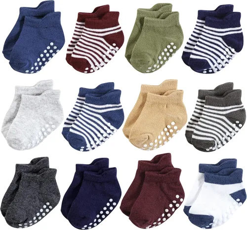 Vista 8 de Hudson Baby Calcetines antideslizantes unisex para bebé, Rosado