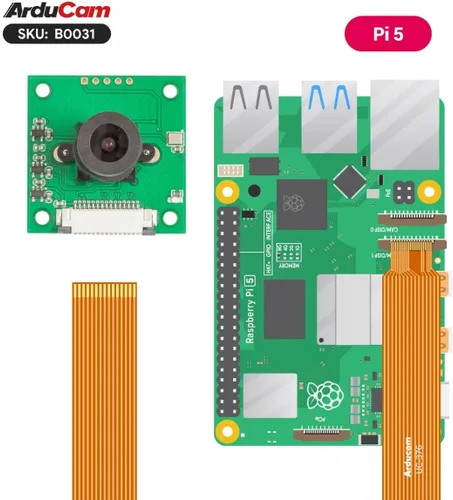 Vista 5 de Arducam Sensor de lente OV5647 para cámara Raspberry Pi, lente ajustable e intercambiable M12, enfoque y mejora de ángulo para Raspberry Pi 4/3/3 B+