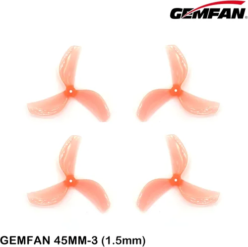 Vista 3 de Gemfan - 12 pares de accesorios de hélice de 3 cuchillas de 1.772 in con agujero de eje de 0.059 in para RC FPV Whoop Drone Freestyle Quadcopter