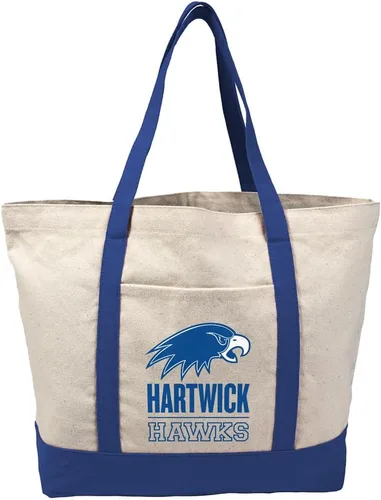 Vista 197 de Campus Lab Bolsa de lona con logotipo primario colegiado con bolsillo externo, bolsa de hombro reutilizable para ir de compras, playa Águilas A&m