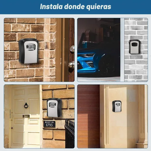 Vista 5 de Paquete de 2 cajas de cerradura de llave, caja de bloqueo de combinación