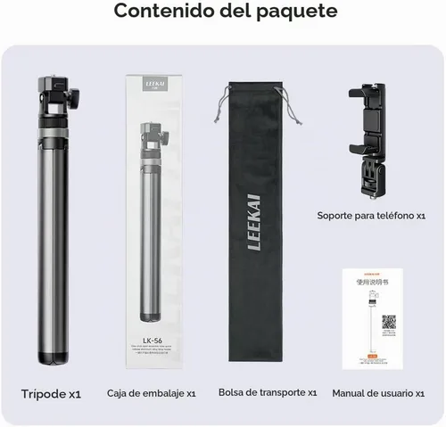 Vista 9 de LEEKAI LK56 - Soporte de luz de trípode con un solo toque de 83.9 pulgadas