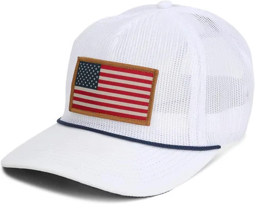 Vista 2 de Paramount Outdoors Gorra All Mesh Breeze de bandera estadounidense malla aplastable gorra de cuerda para sombrero de camionero