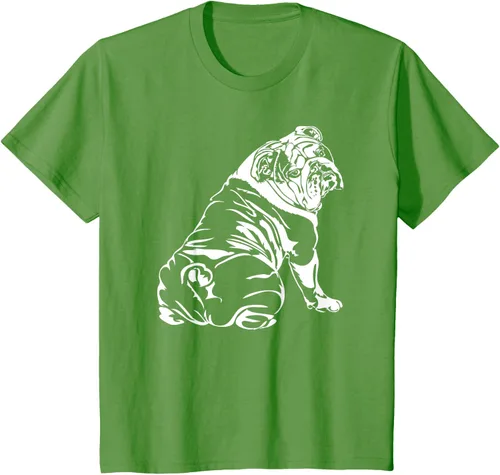 Vista 86 de Gracioso Bulldog Inglés playera perro Hund playera regalo, Azul (Heather blue)
