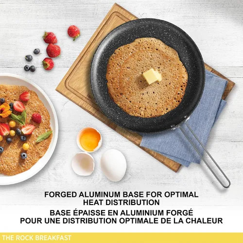 Vista 3 de Starfrit The Rock - Sartén antiadherente de 16 cm (6.5") para huevos - Aluminio forjado duradero - Apto para horno - Libre de PFOA - Fácil