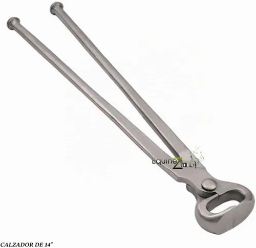 Vista 7 de Extractor de zapatos de caballo de 14 pulgadas, herramienta de herrador de acero de vanadio de alta calidad con acabado opaco, diseño resistente