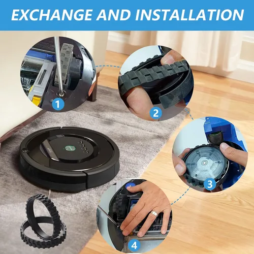 Vista 4 de Llantas de repuesto para Irobot Roomba para ruedas Series 500, 600, 700, 800 y 900 e5 e6 e7 i3 i3+ i4 i6 i6+ i7 i8 j7, para todos los modelos IROBOT