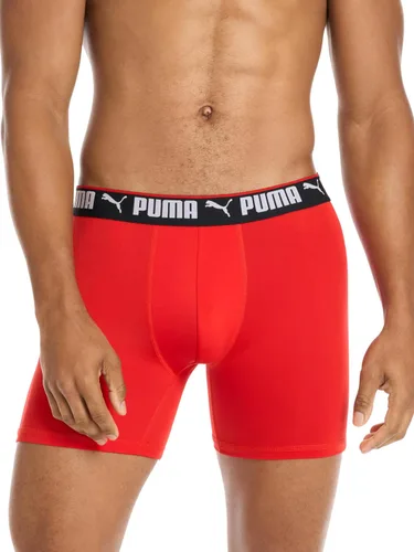 Vista 2 de PUMA Paquete de 5 calzoncillos tipo bóxer Performance para hombre Azul marino/rojo/negro