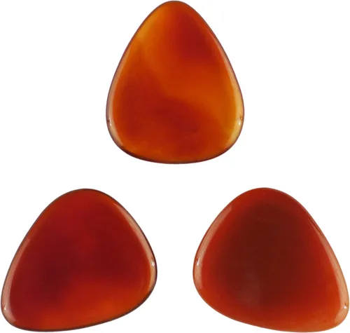 Vista 72 de Púa de Guitarra o Bajo de Piedra Amatista - Calibre Ultra Pesado de 3.0 mm - Forma 351 - Púa Exótica Artesanal de Gema Especial - 1 Paquete