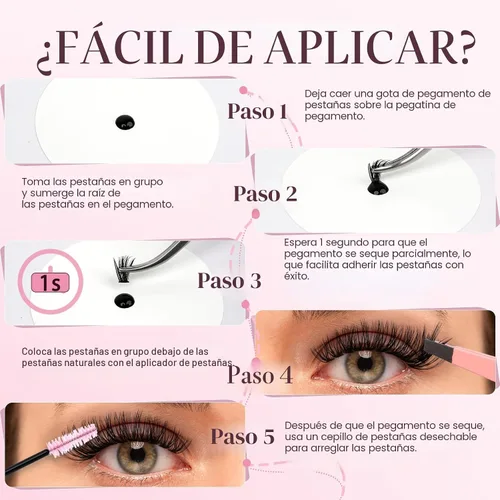 Vista 5 de Pegamento para Pestañas en Racimo Sensitive Open Eyes 3s de Fijación Fuerte y Larga Duración por 2 Semanas, Adhesivo de Pestañas Impermeable