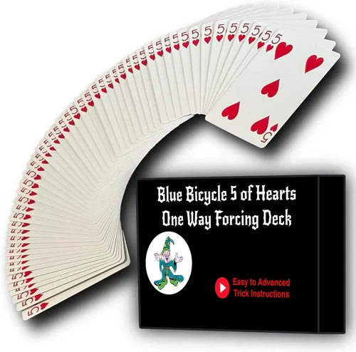 Vista 13 de One Way Force Deck Trick Kit Blue Back 8 of Hearts