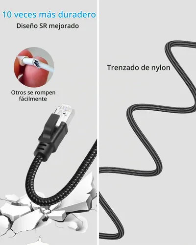 Vista 6 de CERRXIAN Cable Ethernet USB C a 2.5 Gbps de 6.5 pies, LAN Gigabit RJ45 a adaptador USB C de ángulo recto de 90 grados, convertidor de cable de red