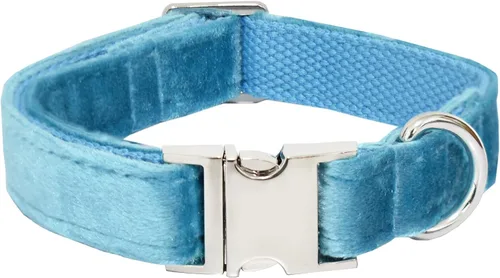 Vista 10 de Bubblepup Collar de terciopelo para perro, collar suave para perros pequeños, medianos y grandes