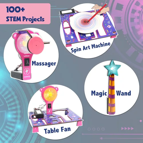 Vista 2 de Butterfly EduFields Más de 100 proyectos STEM Mini kit de ingeniería para niñas de 8, 10, 12 y 15 años Los mejores experimentos científicos