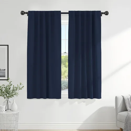 Vista 68 de PONY DANCE Cortinas cortas con aislamiento térmico para ventana pequeña, para guardería, baño, cocina, lavandería, caravana, sótano, 29 pulgadas