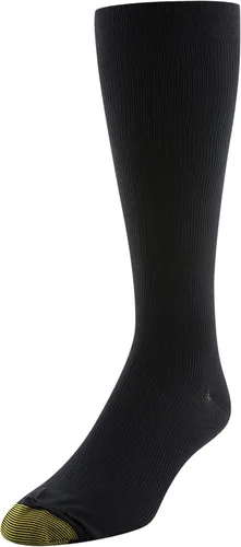 Vista 11 de GOLDTOE Calcetines de compresión suave sobre la pantorrilla para hombre, multipares