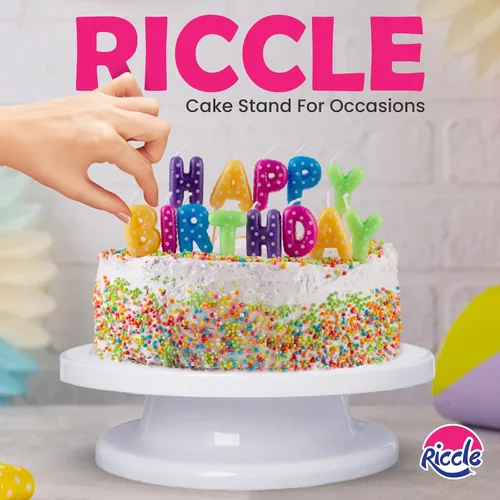 Vista 14 de Riccle Kit de decoración de pasteles de 94 piezas con plato giratorio para pasteles - Incluye 50 piezas de bolsas de repostería desechables de 16