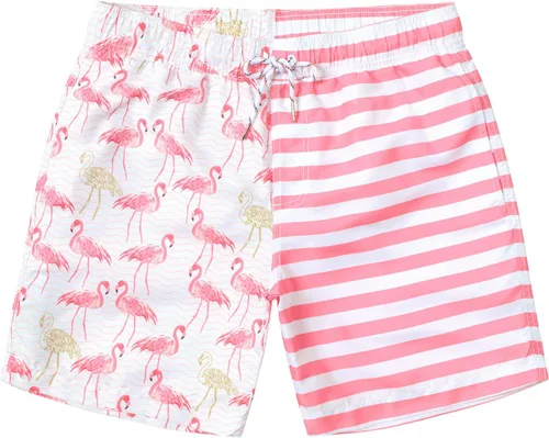 Vista 2 de Traje de baño para hombre, de secado rápido, con forro de malla, pantalones cortos de playa
