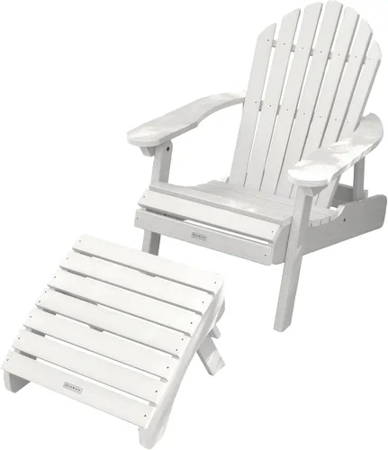 Vista 19 de highwood AD-KITCHL1-BKE Hamilton Silla Adirondack plegable y reclinable con otomana, color negro