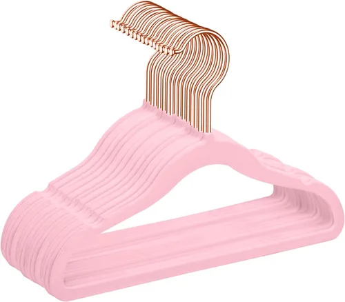 Vista 20 de MIZGI Perchas de terciopelo para bebé, perchas antideslizantes para niños y niños pequeños, perchas de 11.8 pulgadas para ropa de bebé, paquete