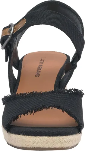 Vista 7 de Lucky Brand Sandalias de cuña Mindra para mujer Negro