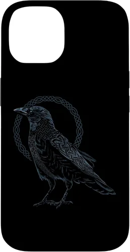 Vista 4 de Funda para iPhone 11 Pro Max Crow Raven Viking Valhalla Berserker nórdico nórdico de mitología nórdica