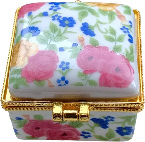 Vista 9 de Evenchae Caja de porcelana en miniatura Joyería, baratijas, recuerdos, recuerdos Listo para regalo con bolsa de terciopelo con cordón