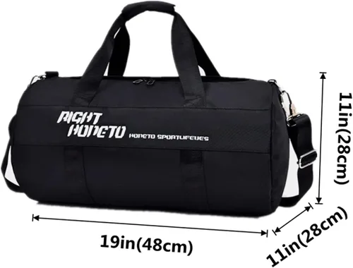 Vista 2 de Sutmdo Bolsas de gimnasio para hombres y mujeres, ligera, bolsa de lona deportiva con compartimentos para zapatos y húmedos, bolsa de lona