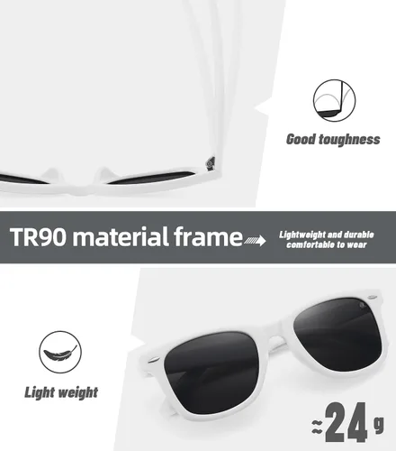 Vista 48 de MEETSUN Polarized Sunglasses for Women Men Classic Retro Square Frame Driving Sun Glasses UV Protection