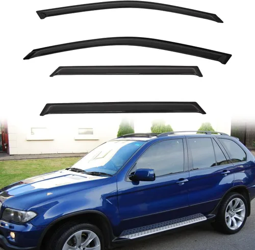 Vista 74 de Protectores de lluvia compatibles con modelos Trailblazer/GMC Envoy 2002-2009 para 5 pasajeros, visera de ventana lateral, deflector de viento
