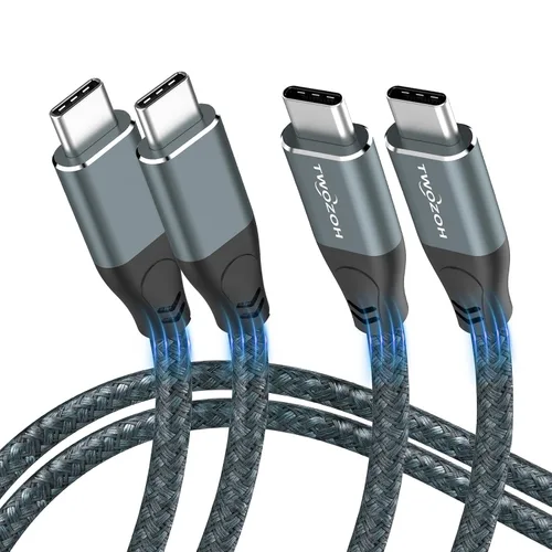 Vista 8 de Twozoh Cable USB C a USB C 3.2 Gen 2, transferencia de datos de 20 Gbps, 100 W, PD de carga rápida, cable de monitor de salida de video 4K