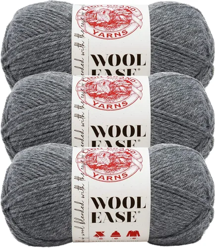 Vista 14 de Lion Brand Yarn, Wool-Ease - Ovillo de punto y ganchillo color rosa, 1