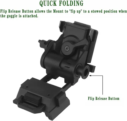 Vista 5 de Casco táctico L4G24 NVG Base Mount, soporte NVG, soporte de visión nocturna de gafas para PVS15, PVS18, GPNVG18