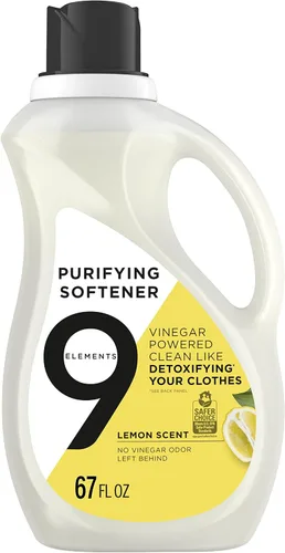 Vista 8 de 9 Elements Suavizante líquido purificante para ropa, con poder de vinagre natural para ropa suave y limpia, aroma a limón, 44 oz (Paquete de 2)