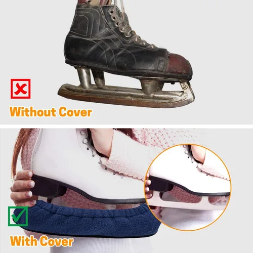 Vista 5 de VISEMAN Cubiertas de hoja de patinaje sobre hielo, empapadores de patinaje sobre hielo, protectores para patines de hockey, patines artísticos