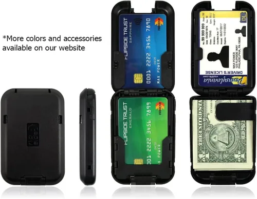 Vista 3 de Flipside Wallets 4 Cartera con bloqueo RFID para hombre con clip extraíble para dinero, delgada, segura y resistente a los golpes