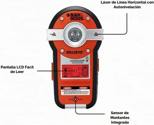 Vista 6 de Black & Decker BDL190S BullsEye, láser de línea interior autonivelante con sensor de tacos