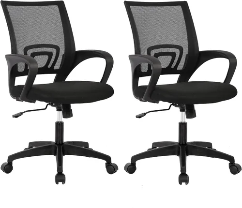 Vista 24 de PayLessHere Silla de oficina en casa, silla de escritorio para computadora, silla ergonómica ajustable, soporte lumbar, reposabrazos ejecutiva