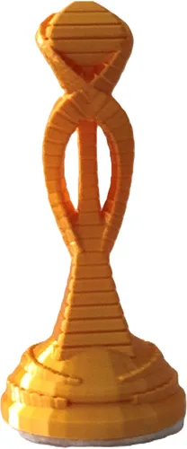 Vista 4 de Juego de ajedrez con temática alienígena – Piezas bellamente diseñadas para un giro exótico fuera de este mundo a un querido juego de ajedrez – Oro